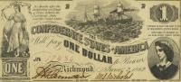 Gallery image for Confederate States of America p39: 1 Dollar